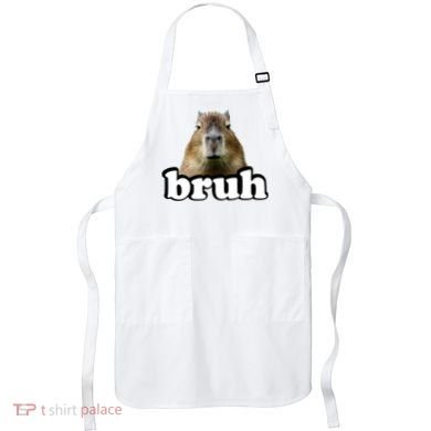 Bruh Capybara Meme Funny Bruh Saying Apron