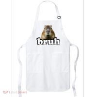Bruh Capybara Meme Funny Bruh Saying Apron thumb 0