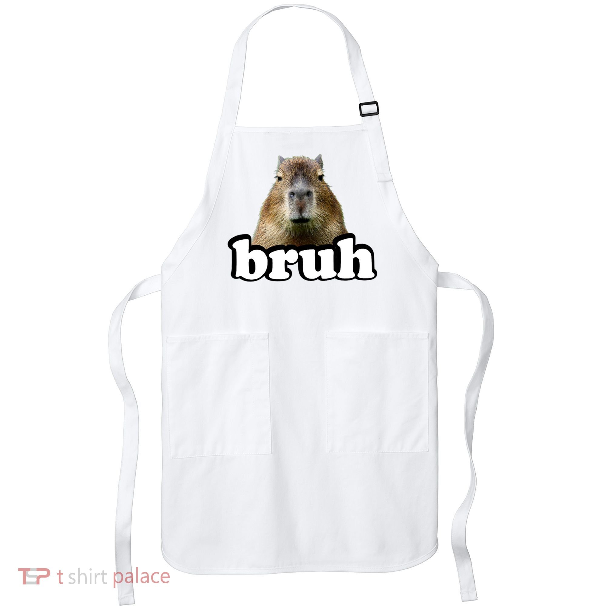 Bruh Capybara Meme Funny Bruh Saying Apron