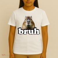 Bruh Capybara Meme Funny Bruh Saying T-Shirt thumb 4
