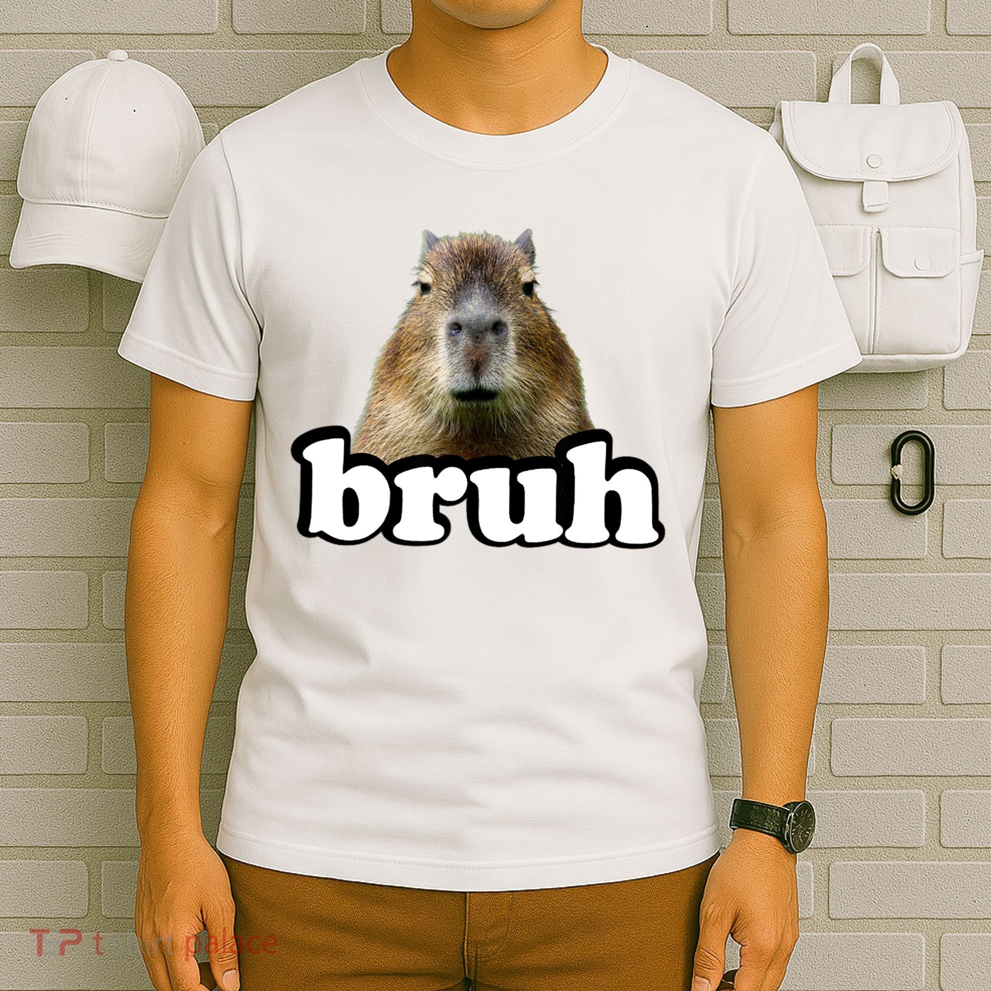 Bruh Capybara Meme Funny Bruh Saying T-Shirt
