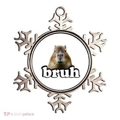 Bruh Capybara Meme Funny Bruh Saying Ornament