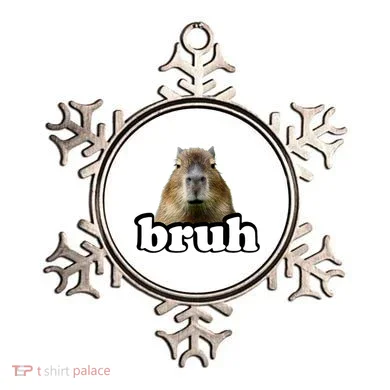 Bruh Capybara Meme Funny Bruh Saying Ornament