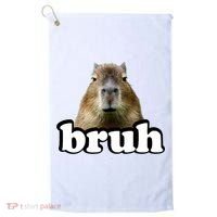 Bruh Capybara Meme Funny Bruh Saying Golf Towel thumb 0