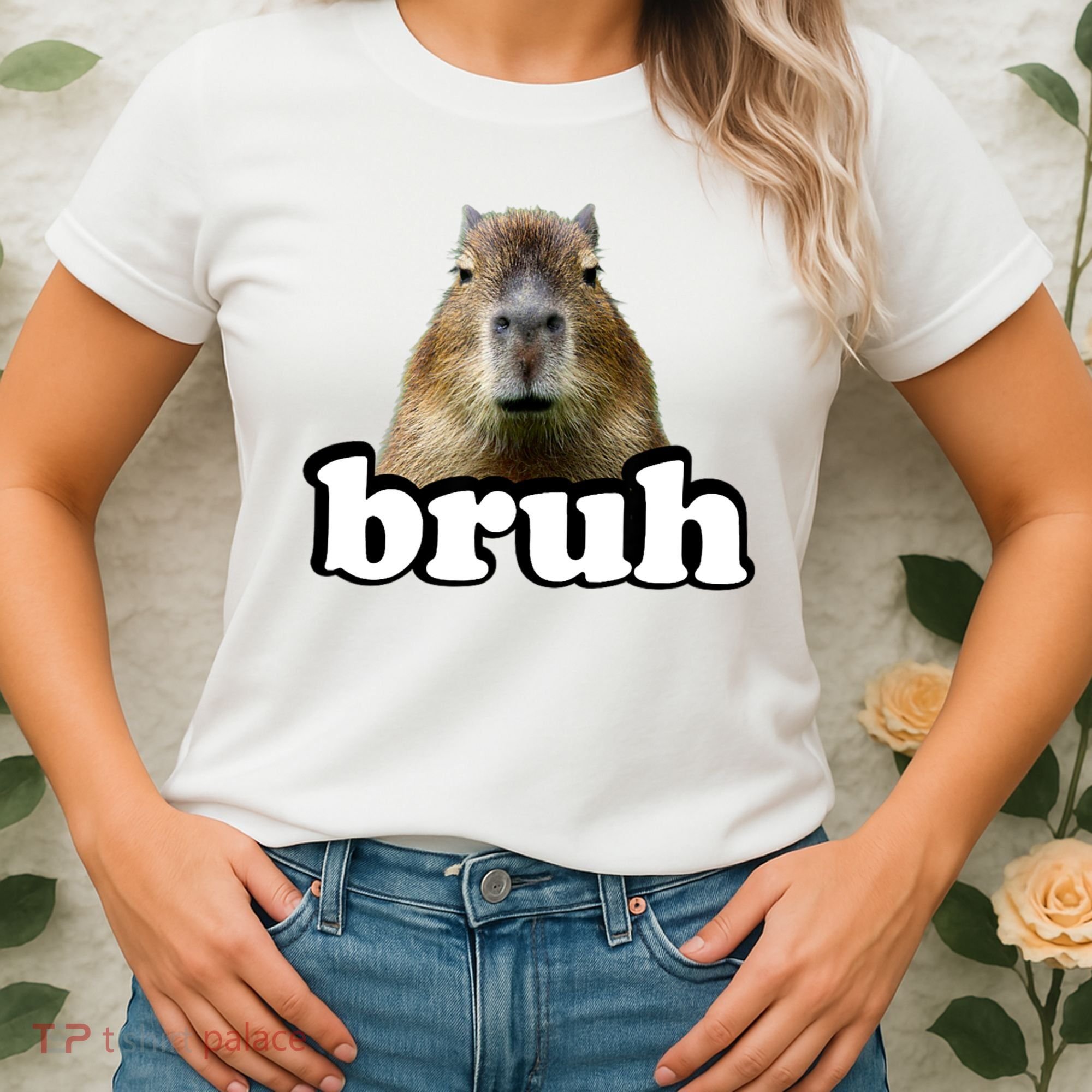 Bruh Capybara Meme Funny Bruh Saying Women's T-Shirt