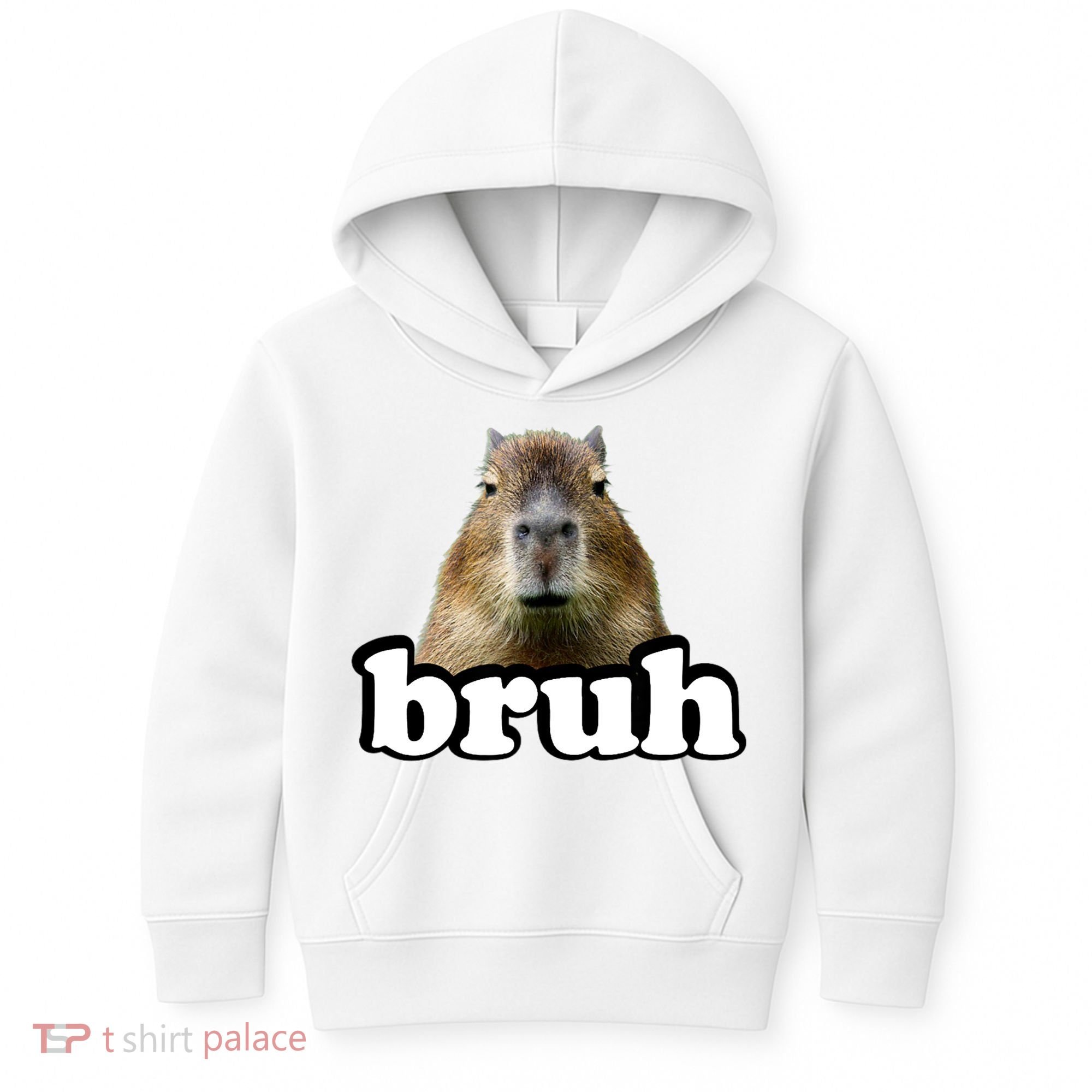 Bruh Capybara Meme Funny Bruh Saying Kids Hoodie