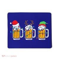 Beer Christmas Mug Santa Reinbeer Xmas Tree Lights Funny Funny Mousepad thumb 0