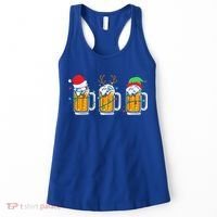 Beer Christmas Mug Santa Reinbeer Xmas Tree Lights Funny Funny Women's Tank Top thumb 0