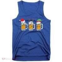 Beer Christmas Mug Santa Reinbeer Xmas Tree Lights Funny Funny Tank Top thumb 0