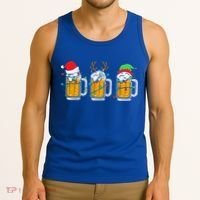 Beer Christmas Mug Santa Reinbeer Xmas Tree Lights Funny Funny Tank Top thumb 3