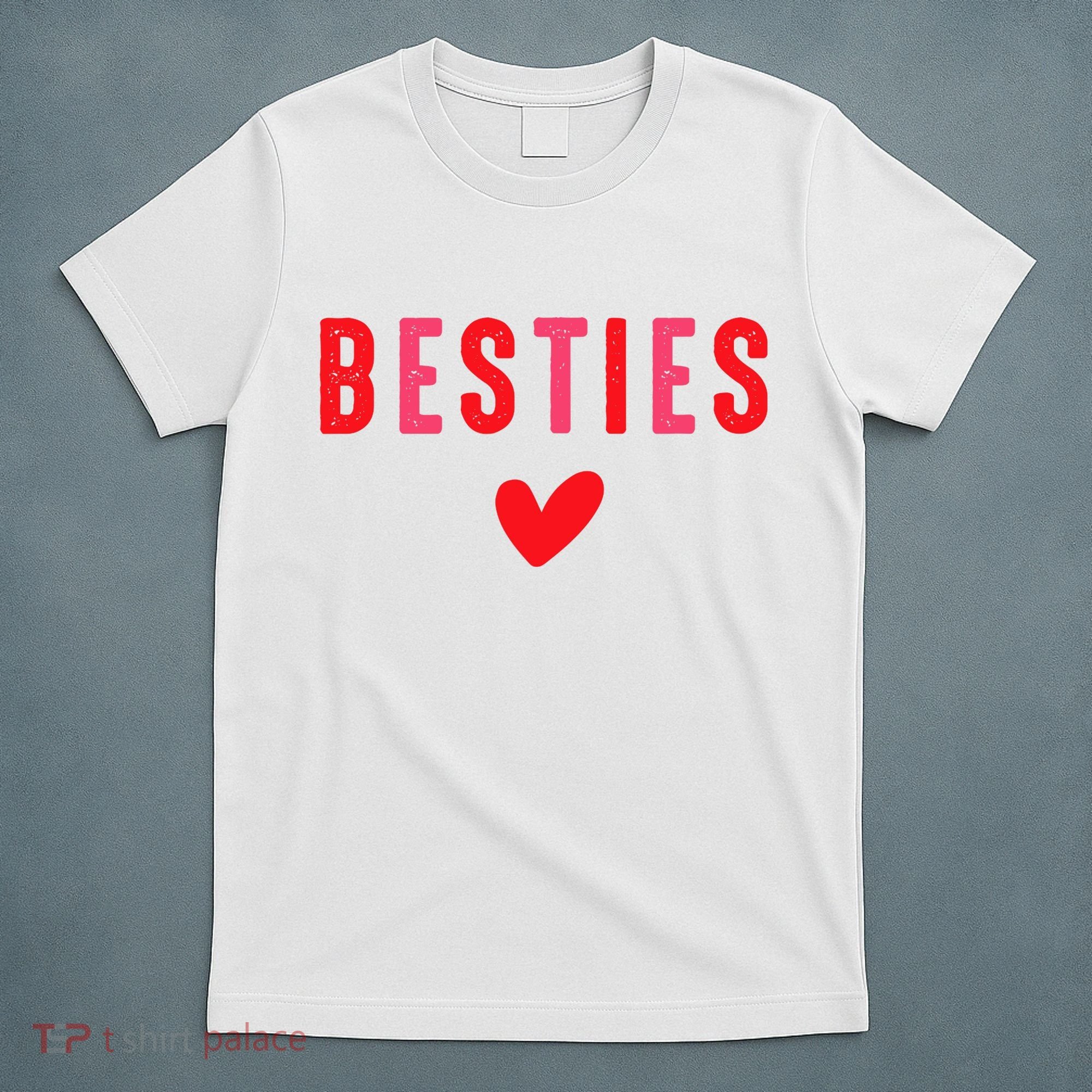 Besties Cute Matching Mother Daughter Friend Valentine's Day T-Shirt