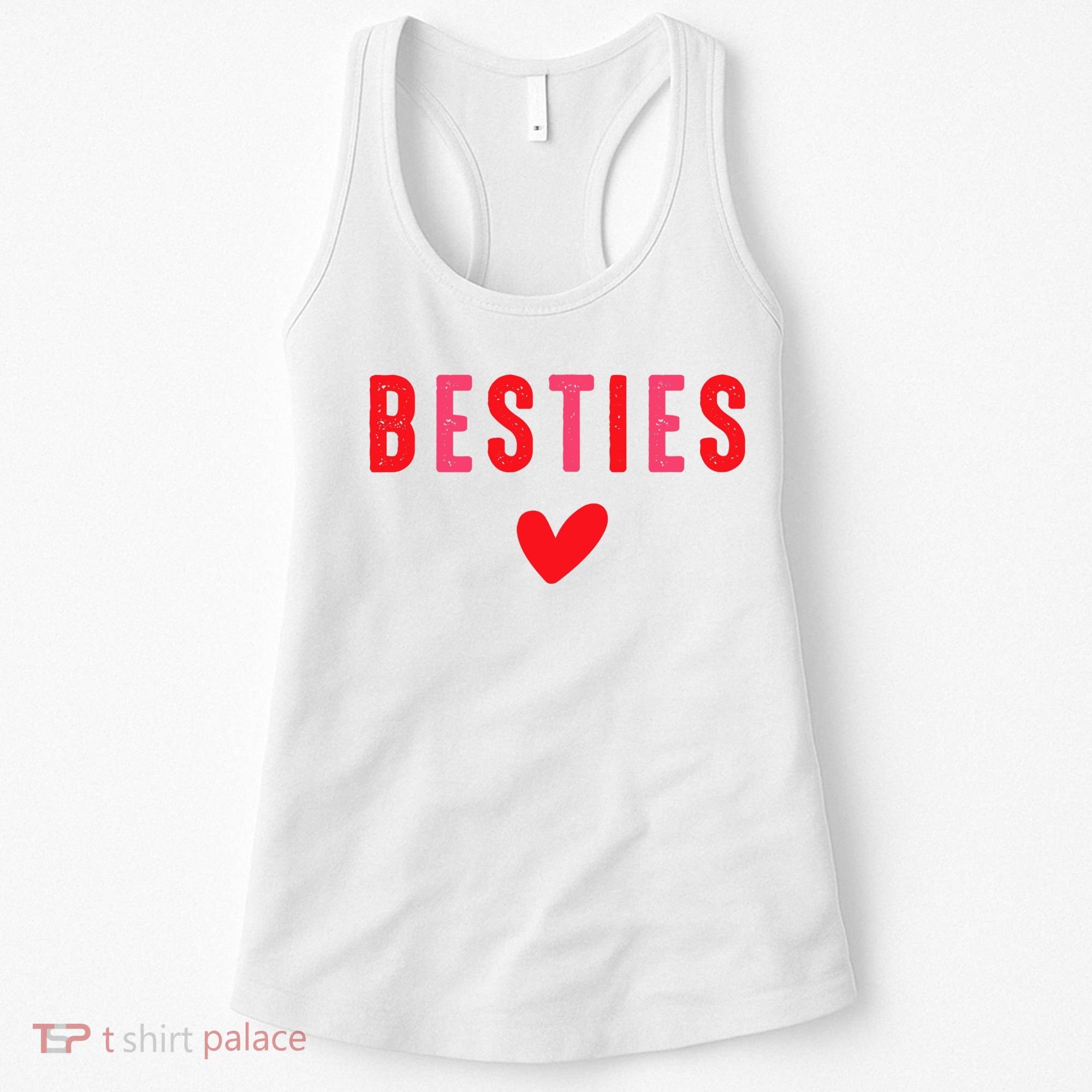 Besties Cute Matching Mother Daughter Friend Valentine's Day Women's Tank Top