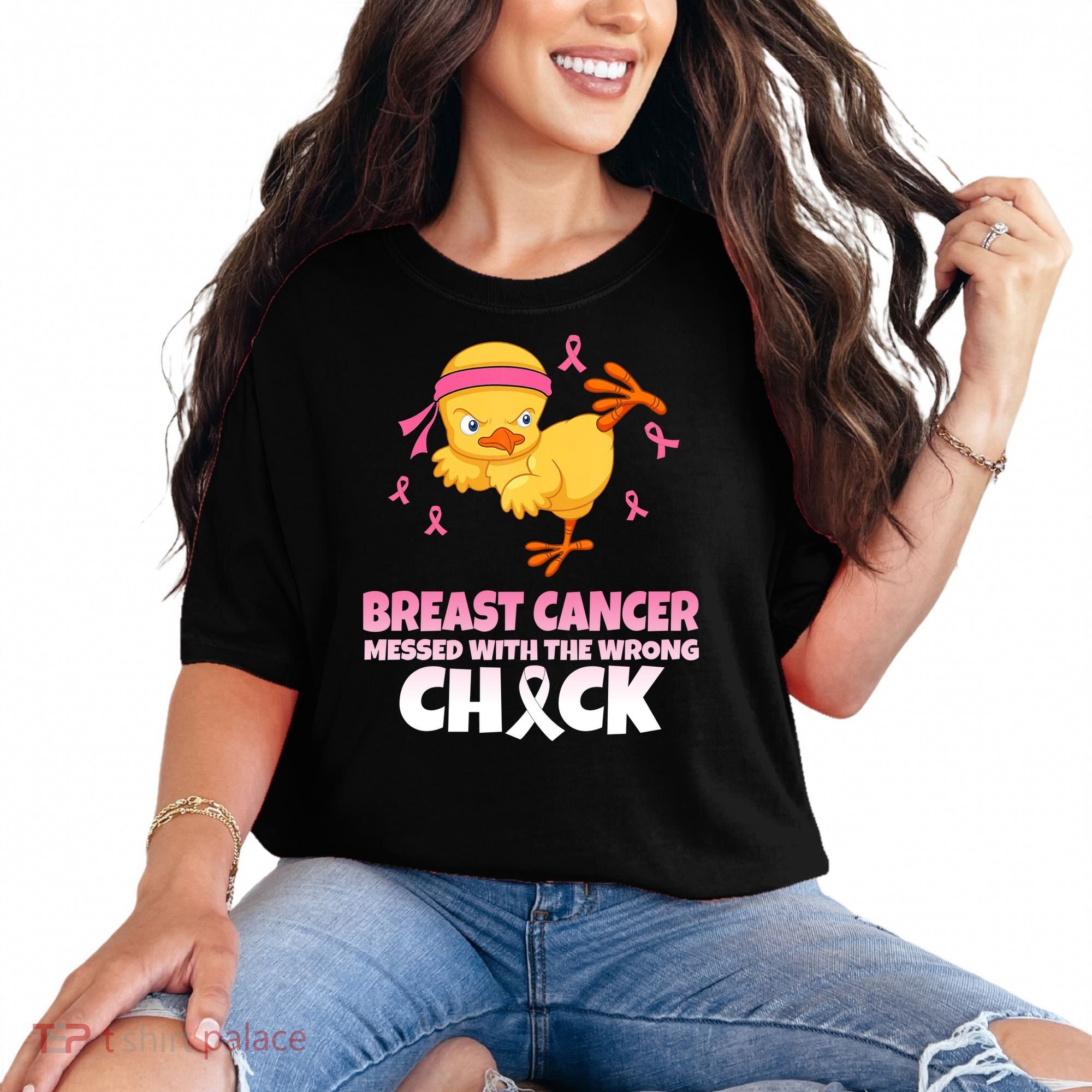 Breast Cancer Messed With The Wrong Chick Comfort Colors T-Shirt