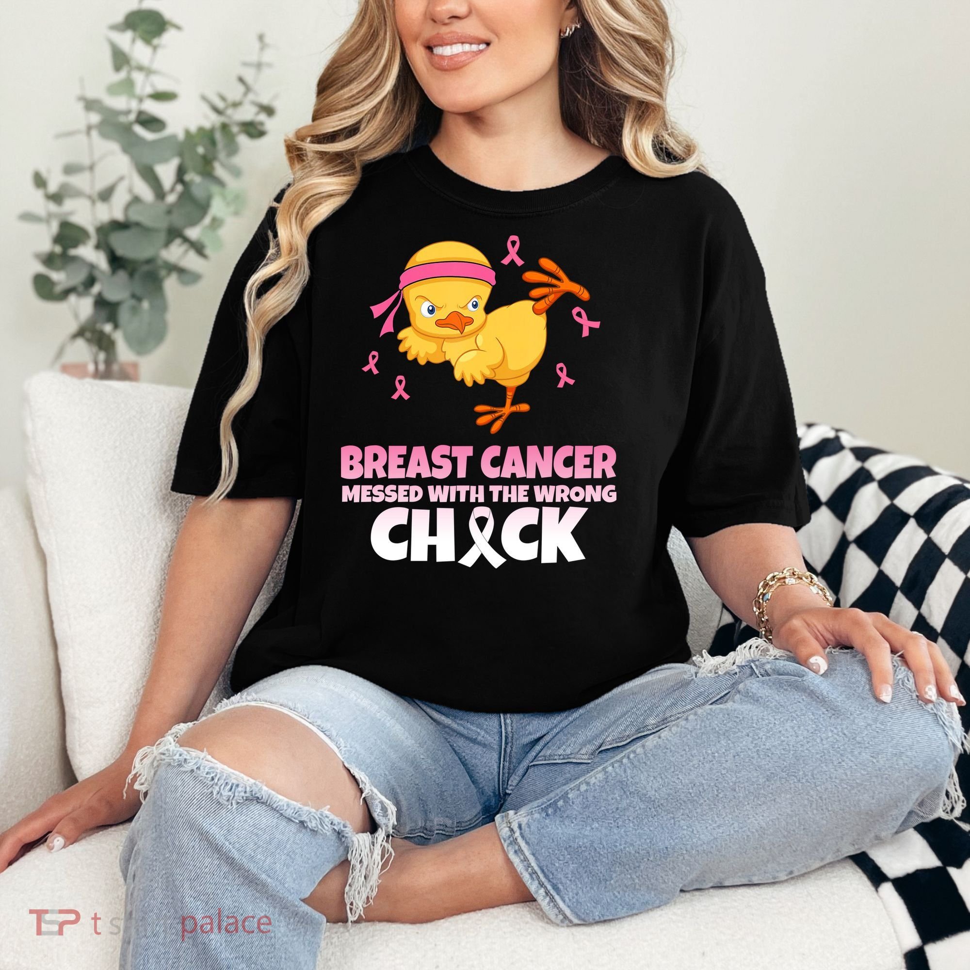 Breast Cancer Messed With The Wrong Chick Comfort Colors T-Shirt