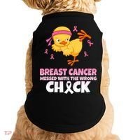 Breast Cancer Messed With The Wrong Chick Doggie Tank thumb 0