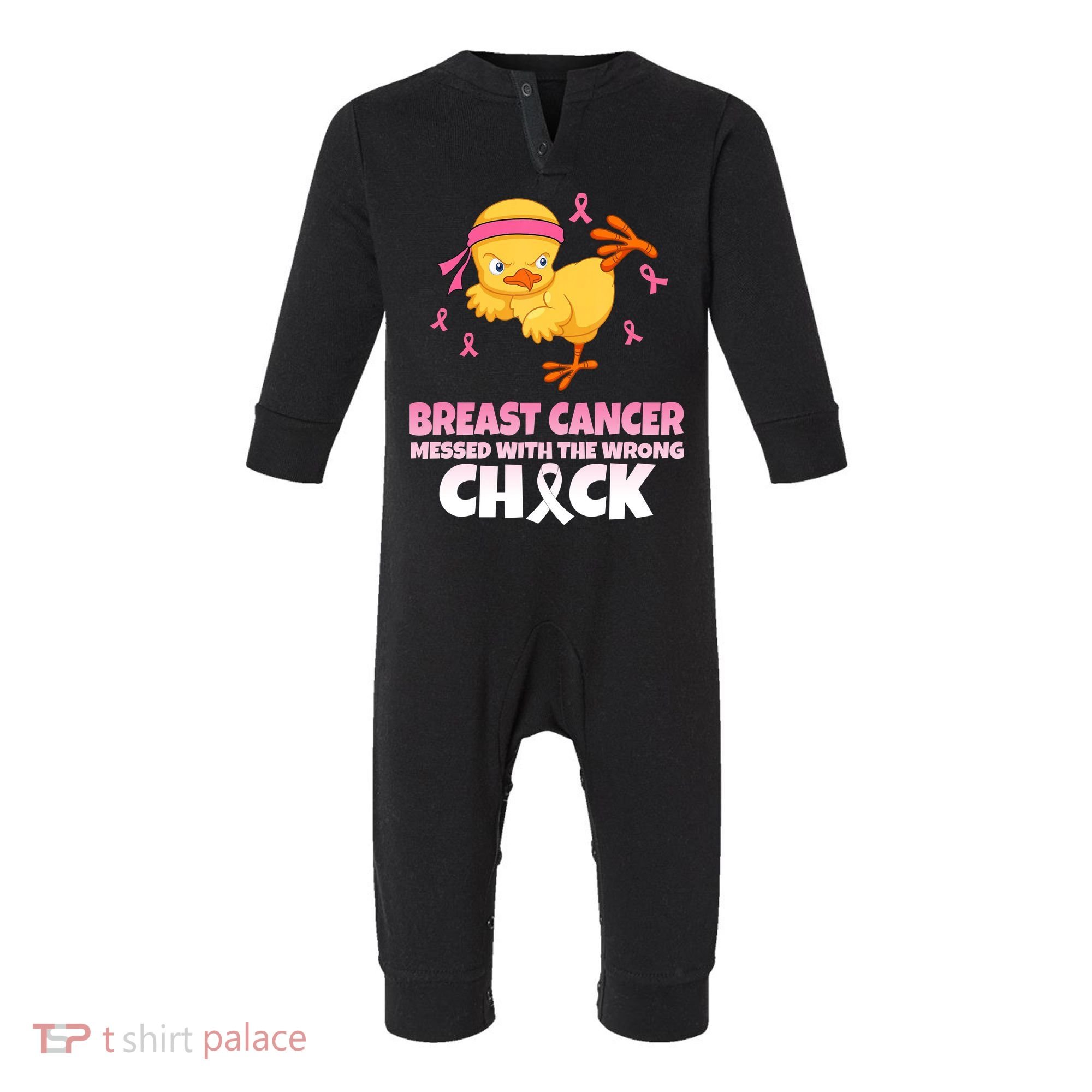 Breast Cancer Messed With The Wrong Chick Infant Fleece One Piece