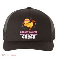 Breast Cancer Messed With The Wrong Chick Yupoong Adult 5-Panel Trucker Hat thumb 0