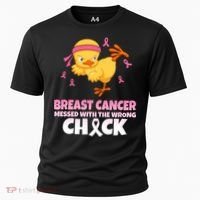 Breast Cancer Messed With The Wrong Chick Cooling Performance Crew T-Shirt thumb 0