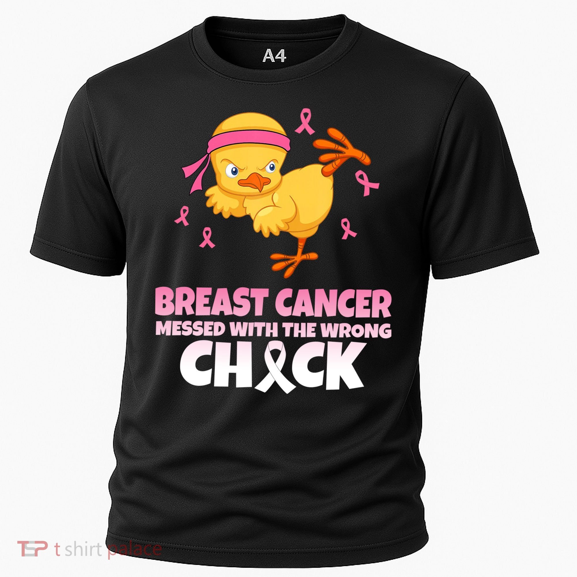Breast Cancer Messed With The Wrong Chick Cooling Performance Crew T-Shirt