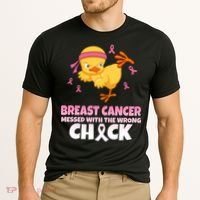 Breast Cancer Messed With The Wrong Chick Cooling Performance Crew T-Shirt thumb 2