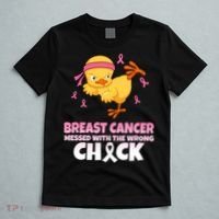 Breast Cancer Messed With The Wrong Chick T-Shirt thumb 5