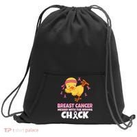 Breast Cancer Messed With The Wrong Chick Sweatshirt Cinch Pack Bag thumb 0