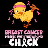 Breast Cancer Messed With The Wrong Chick Coaster thumb 2