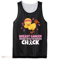 Breast Cancer Messed With The Wrong Chick Mesh Reversible Basketball Jersey Tank thumb 0