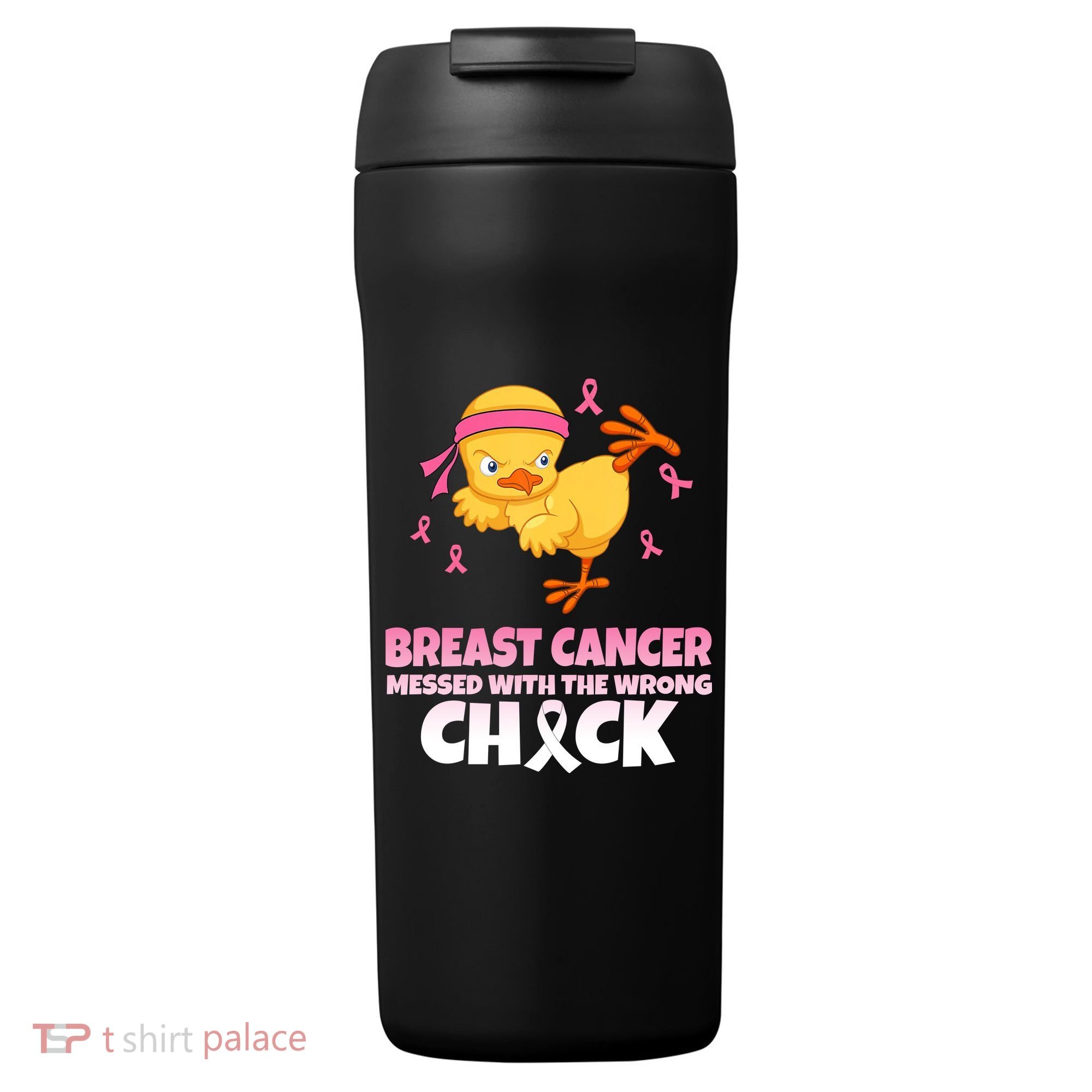 Breast Cancer Messed With The Wrong Chick 24oz Duet Stainless Steel Tumbler