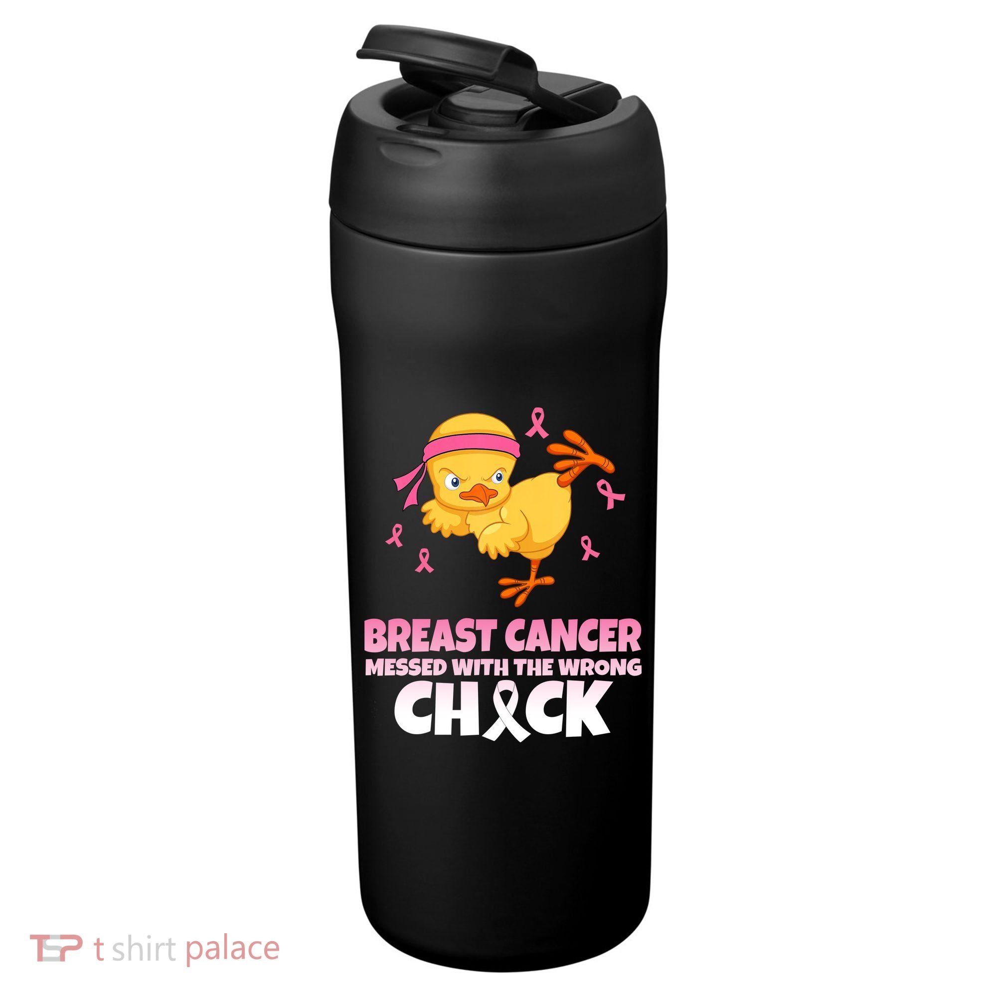 Breast Cancer Messed With The Wrong Chick 24oz Duet Stainless Steel Tumbler