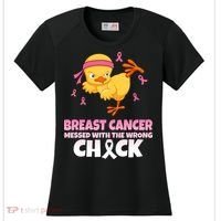 Breast Cancer Messed With The Wrong Chick Women's Cooling Performance Crew T-Shirt thumb 0