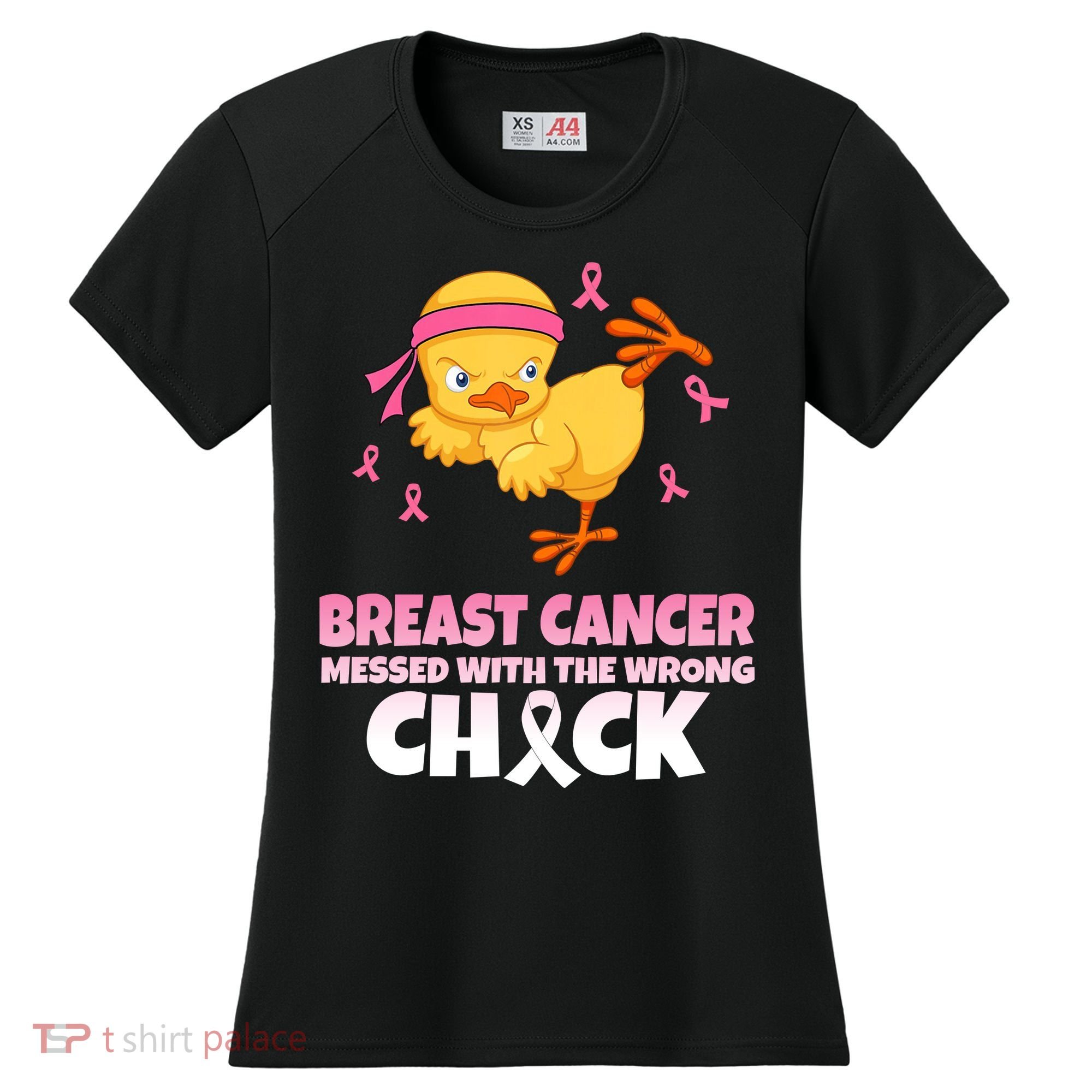 Breast Cancer Messed With The Wrong Chick Women's Cooling Performance Crew T-Shirt
