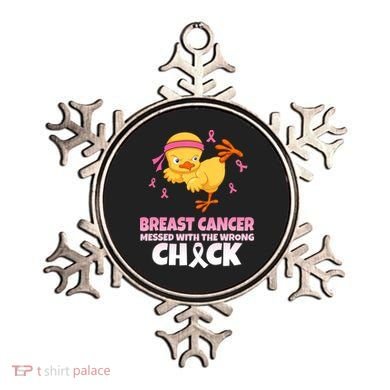 Breast Cancer Messed With The Wrong Chick Ornament