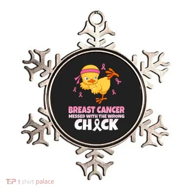 Breast Cancer Messed With The Wrong Chick Ornament