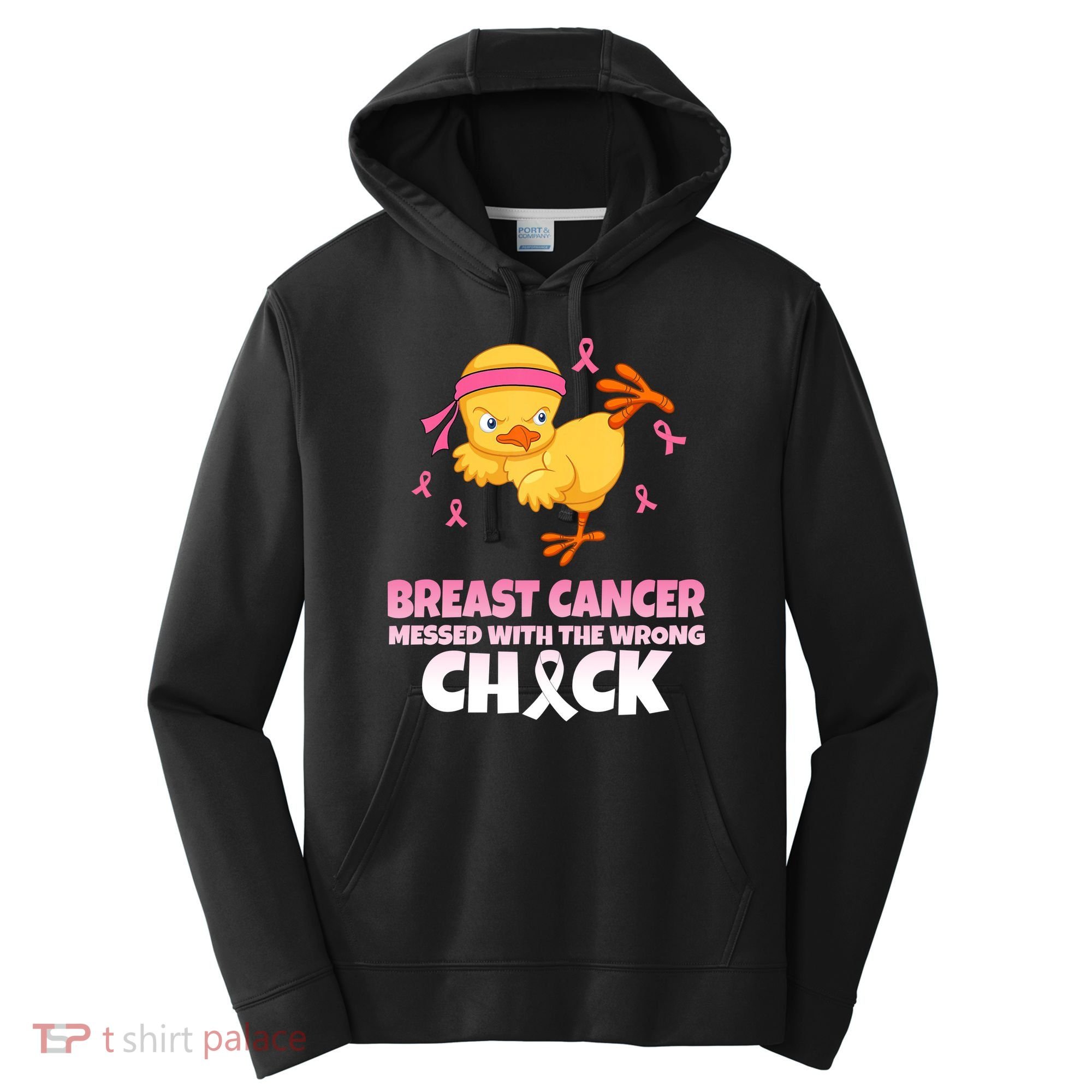 Breast Cancer Messed With The Wrong Chick Performance Fleece Hoodie