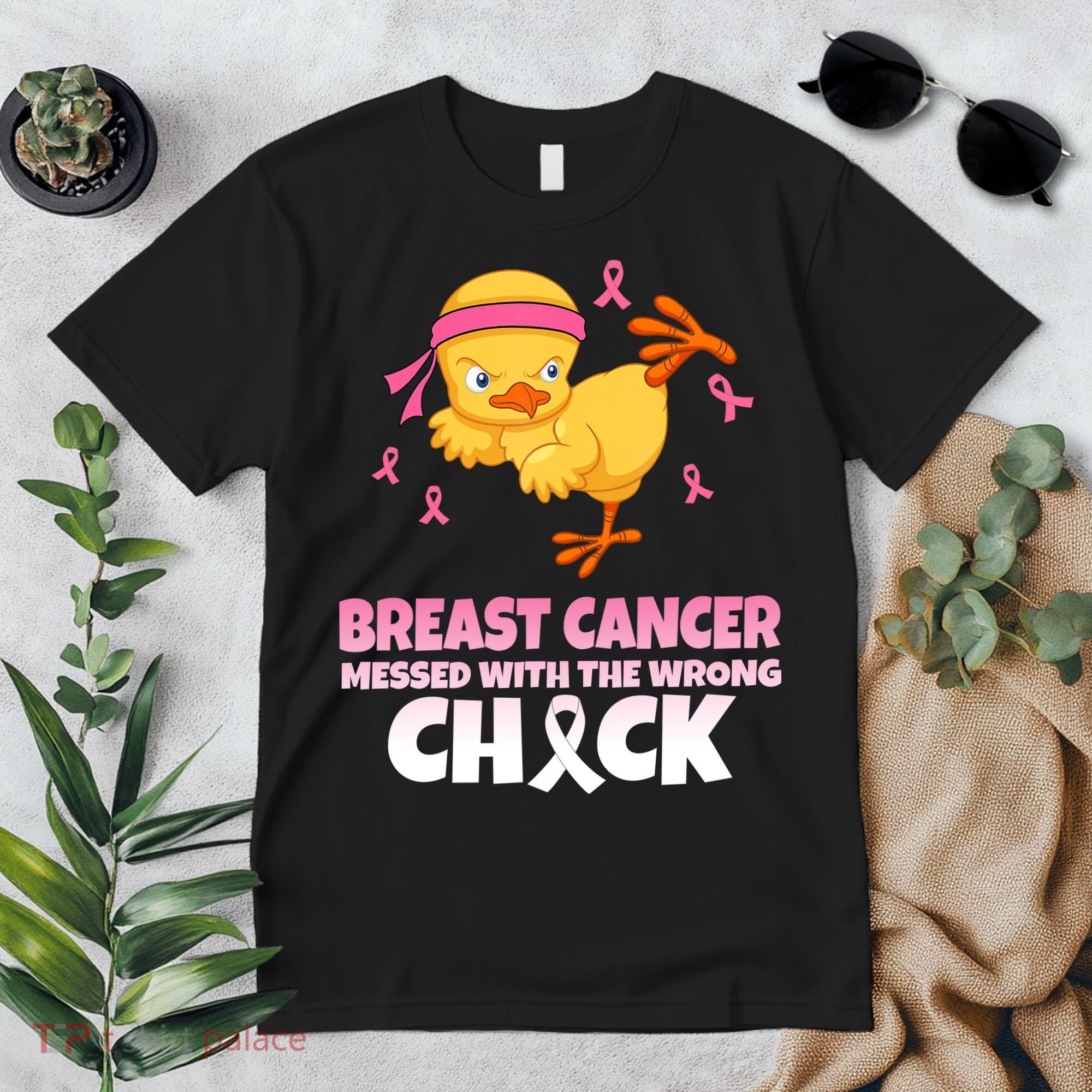 Breast Cancer Messed With The Wrong Chick Premium T-Shirt