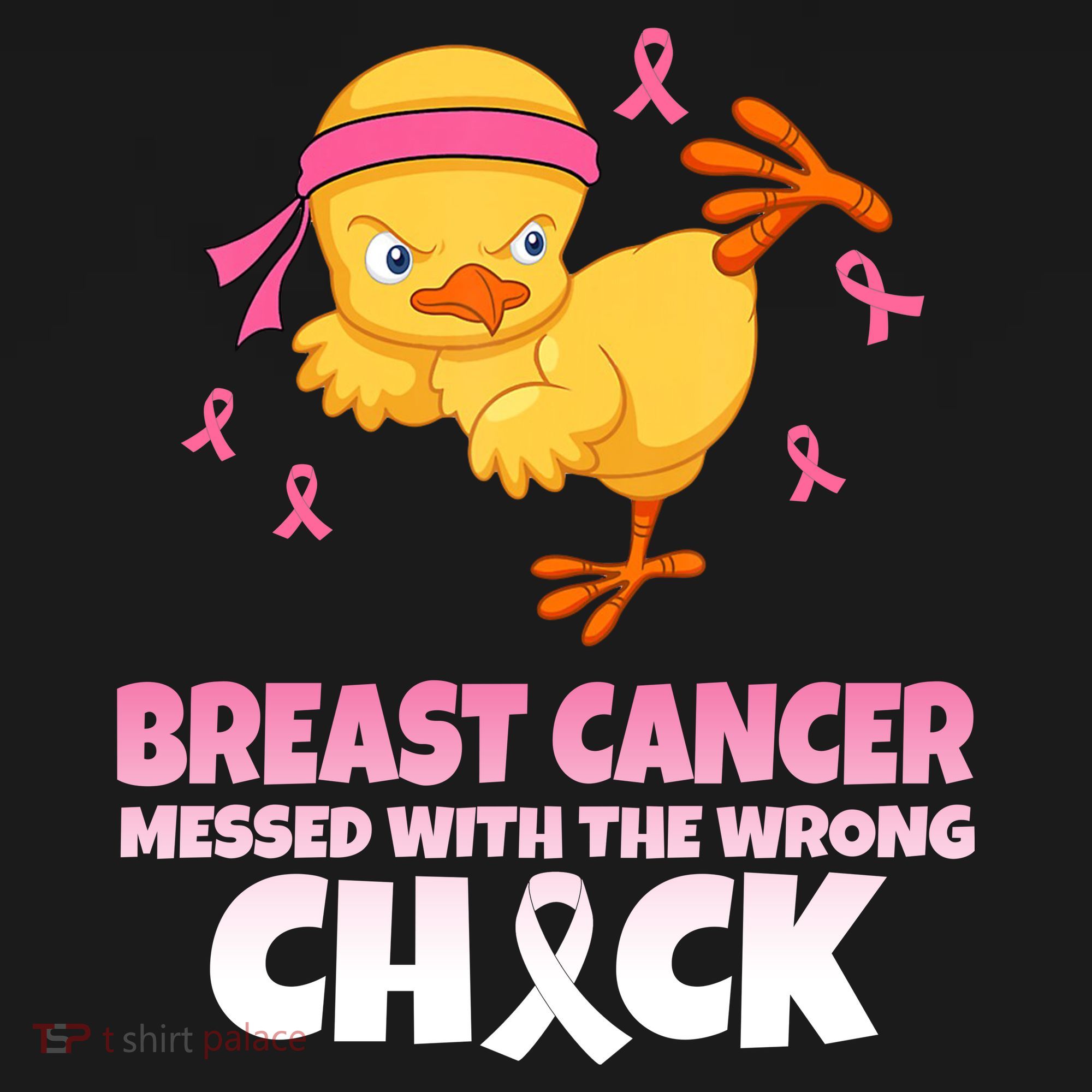 Breast Cancer Messed With The Wrong Chick Premium T-Shirt