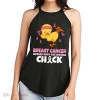 Breast Cancer Messed With The Wrong Chick Women's Perfect Tri Rocker Tank thumb 2