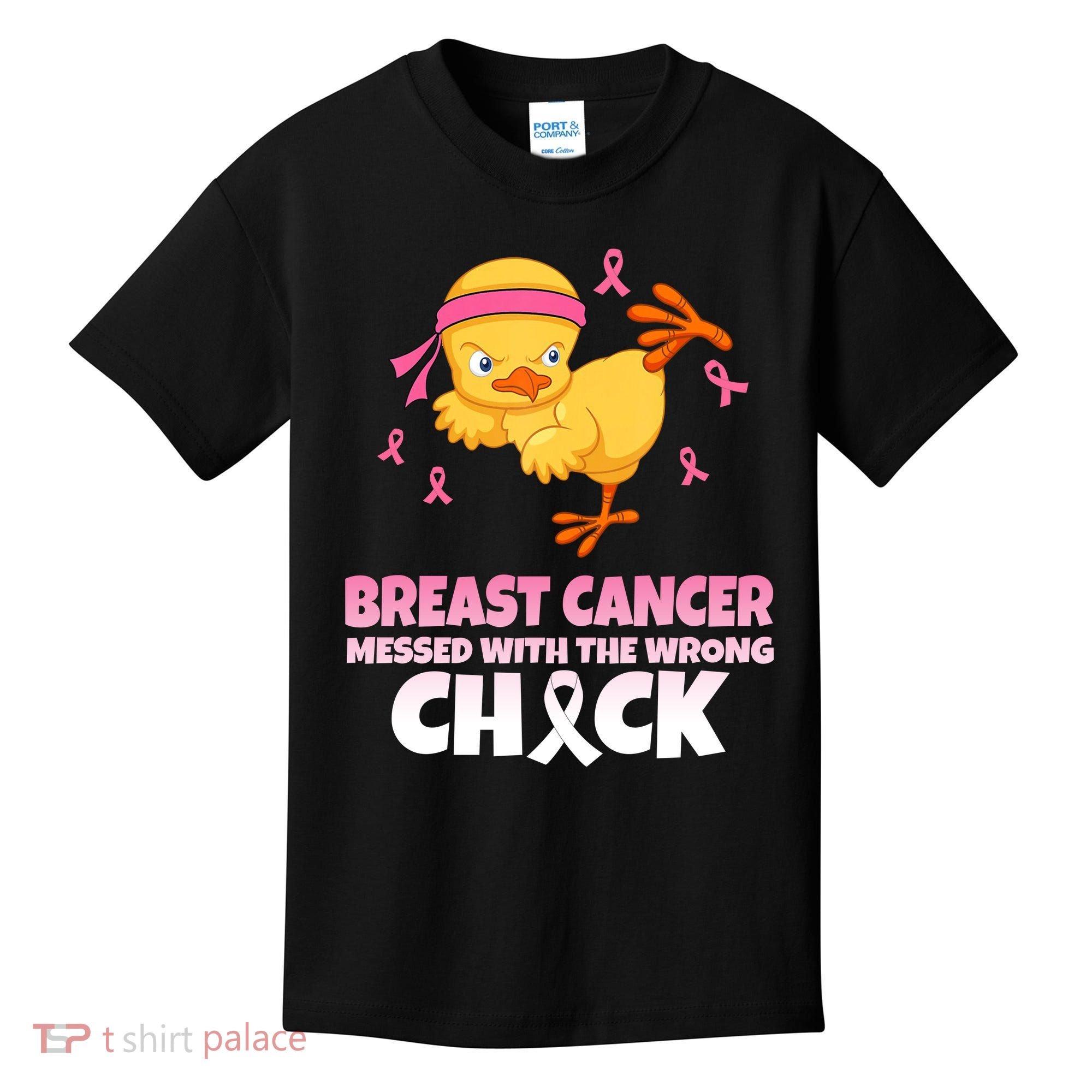 Breast Cancer Messed With The Wrong Chick Kids T-Shirt