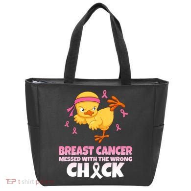 Breast Cancer Messed With The Wrong Chick Tote Bag