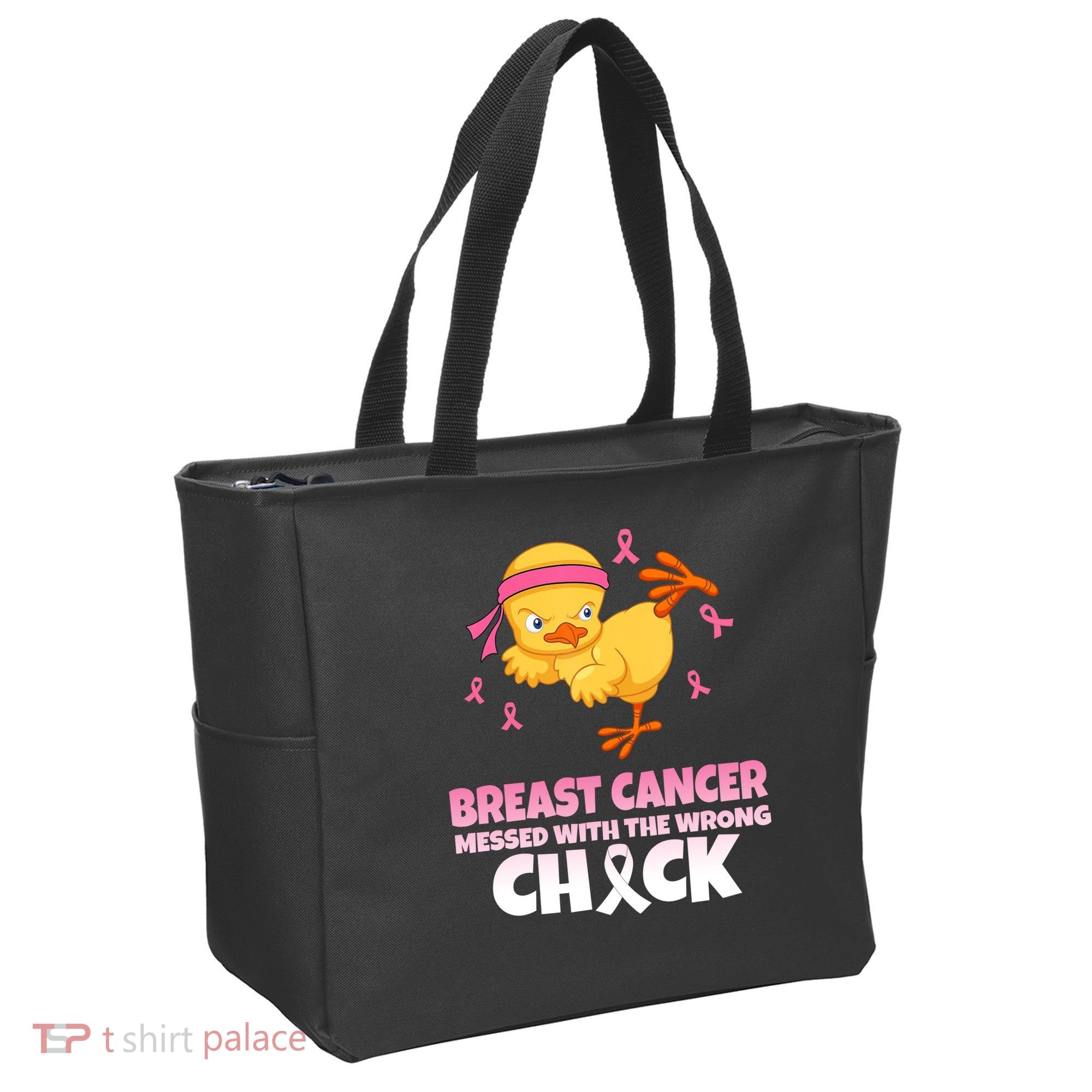 Breast Cancer Messed With The Wrong Chick Tote Bag