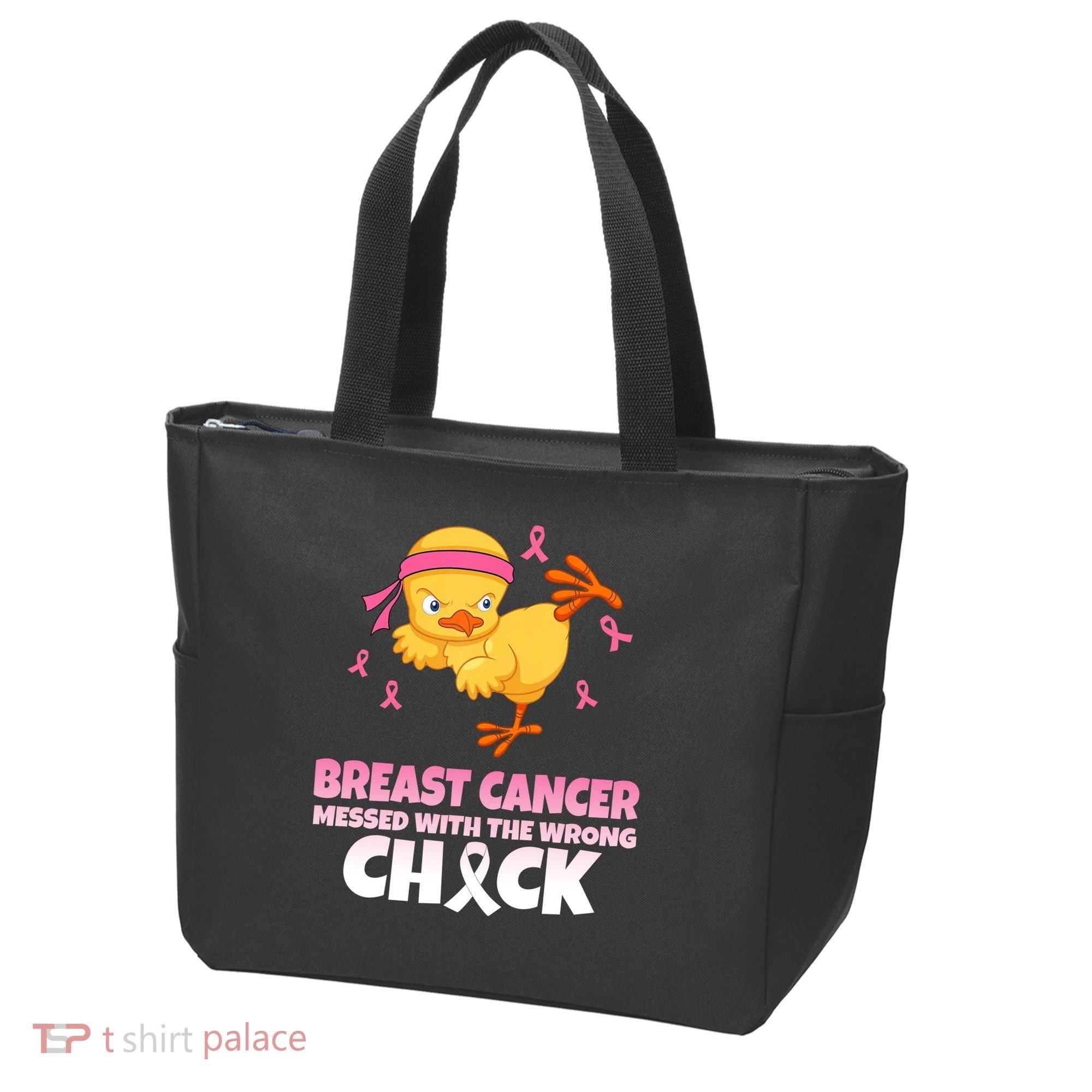 Breast Cancer Messed With The Wrong Chick Tote Bag