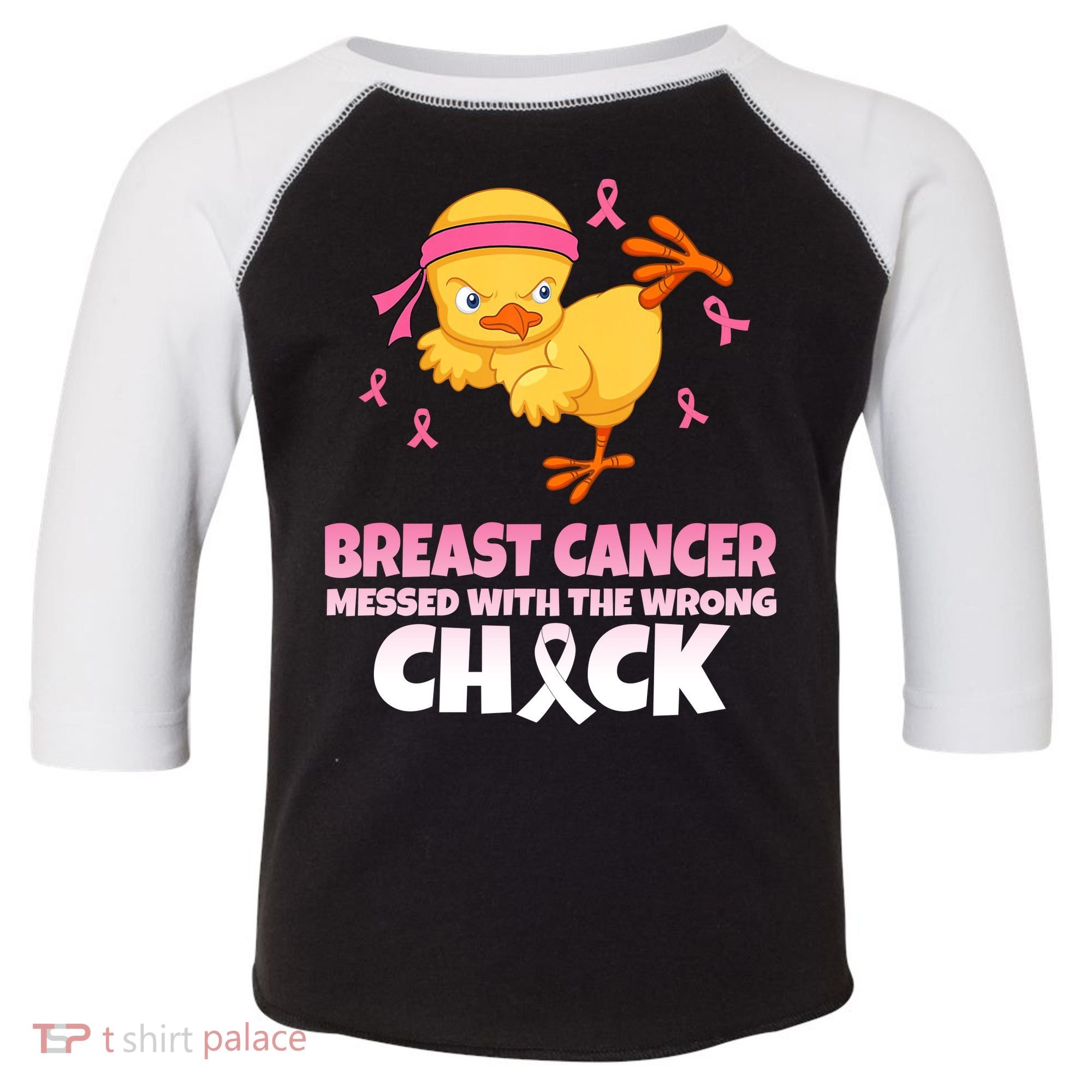 Breast Cancer Messed With The Wrong Chick Toddler Fine Jersey T-Shirt