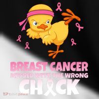 Breast Cancer Messed With The Wrong Chick Toddler Fine Jersey T-Shirt thumb 2