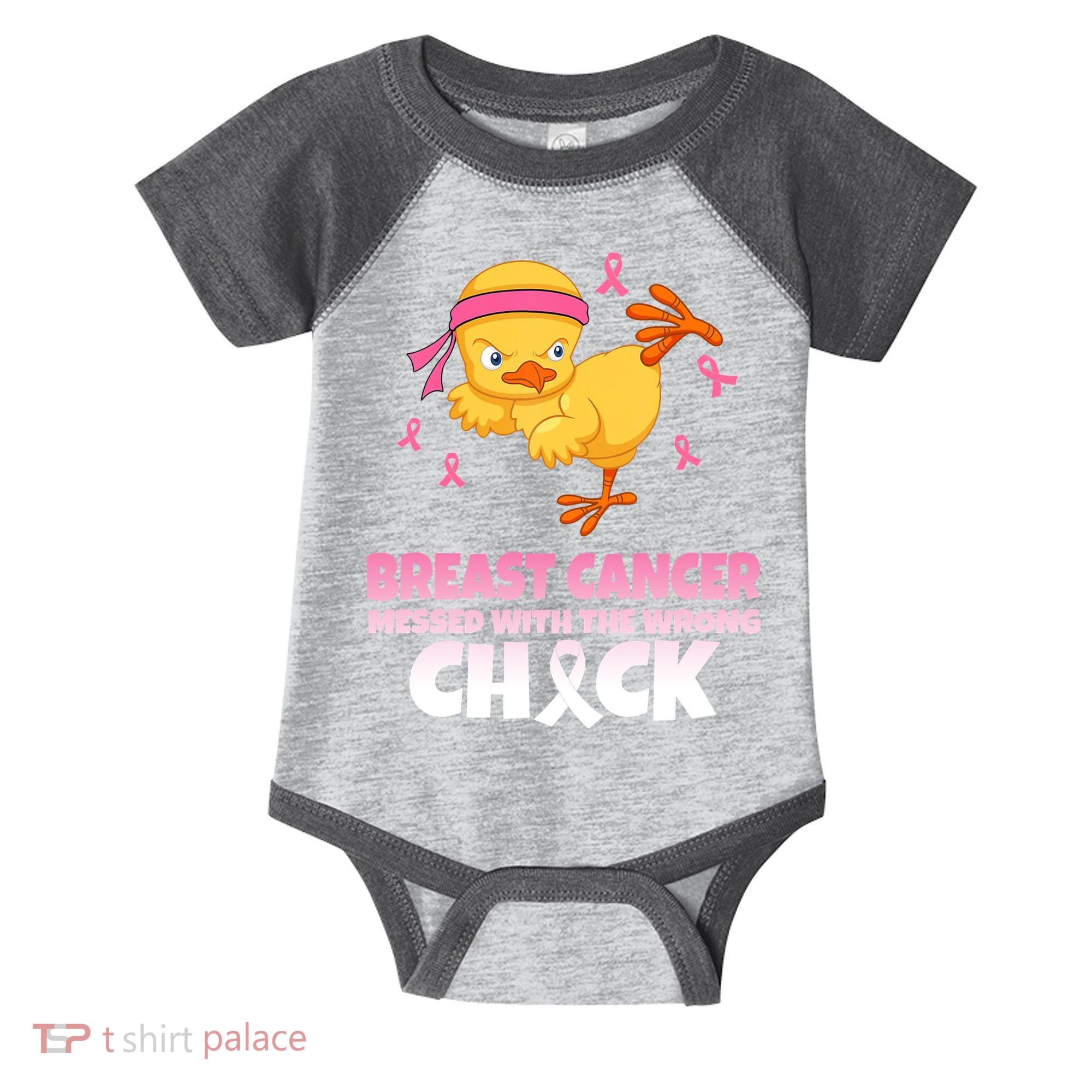 Breast Cancer Messed With The Wrong Chick Infant Baby Jersey Bodysuit