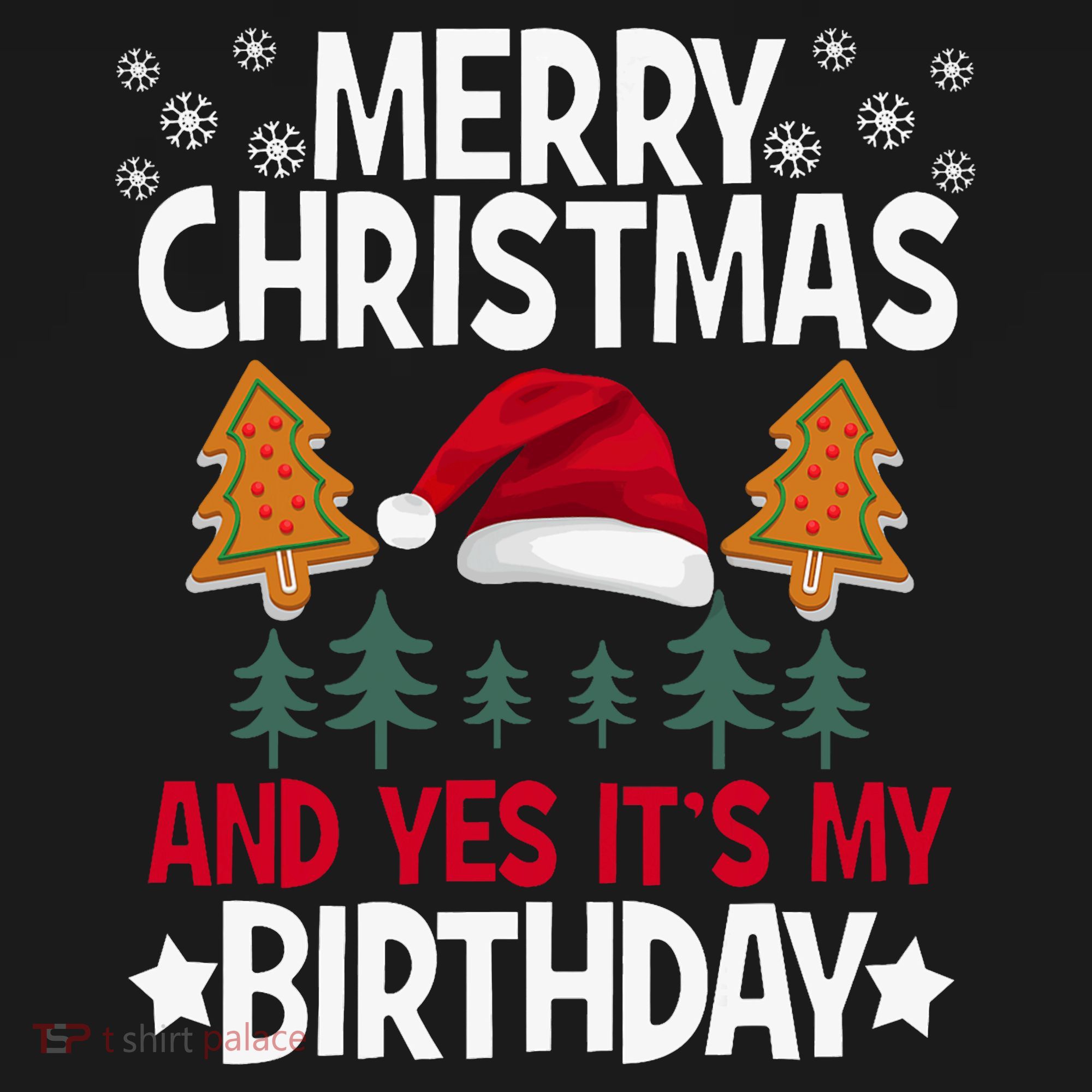 Birthday Christmas Merry Christmas And Yes ItS My Birthday T-Shirt