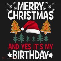 Birthday Christmas Merry Christmas And Yes ItS My Birthday Women's Hoodie thumb 2