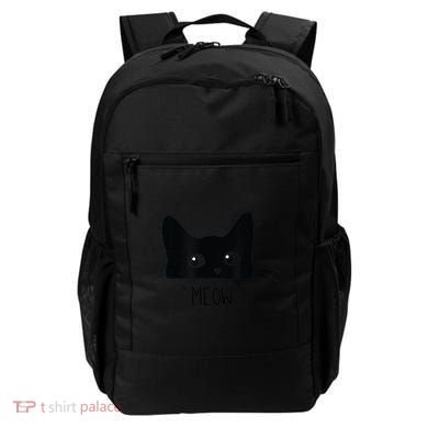 Black Cat Meow Cat Meow Kitty Funny Cats Kitty Backpack