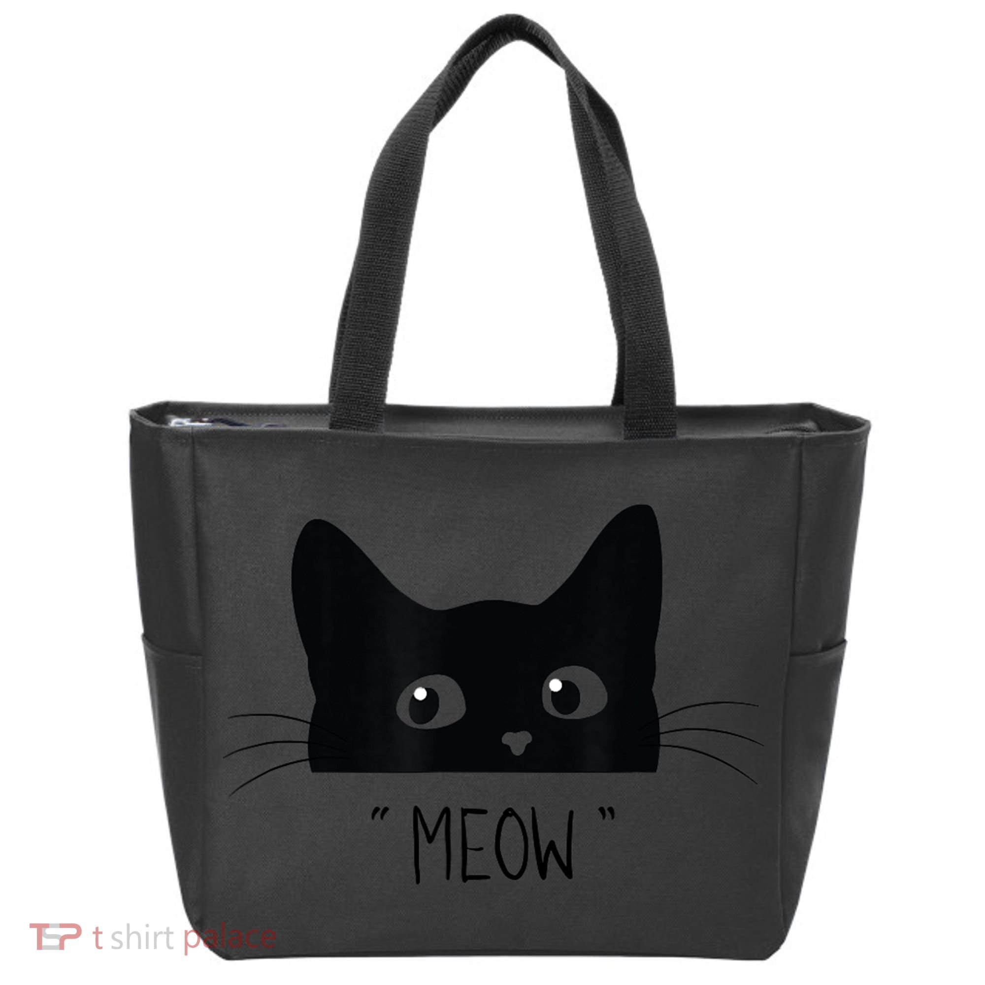 Black Cat Meow Cat Meow Kitty Funny Cats Kitty Tote Bag