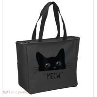 Black Cat Meow Cat Meow Kitty Funny Cats Kitty Tote Bag thumb 2